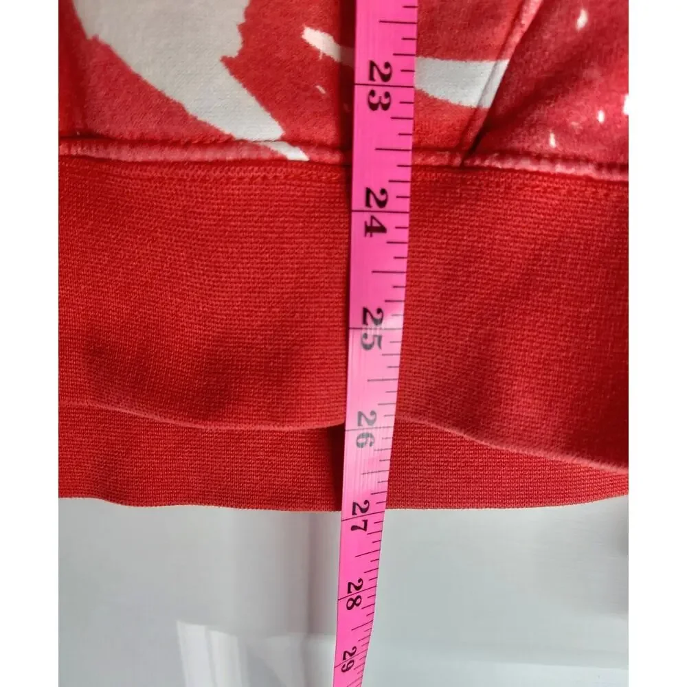 Nike Sportswear Club Fleece All Over Print Swoosh Hoodie Red/White Sm Scribble